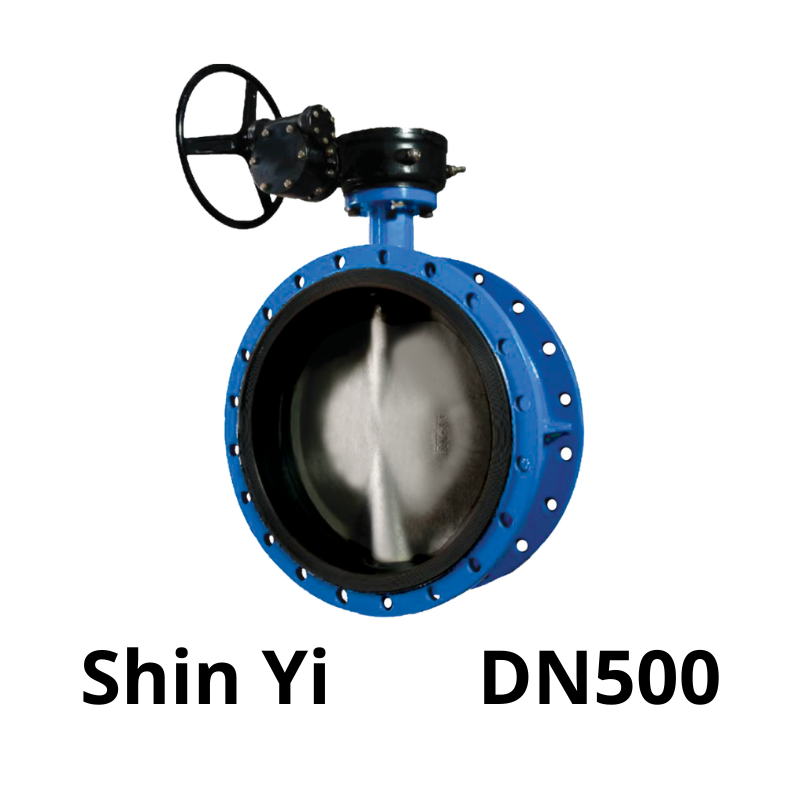 Van bướm mặt bích tay quay ShinYi DN500 4 Van bướm tay quay mặt bích Shinyi DN500