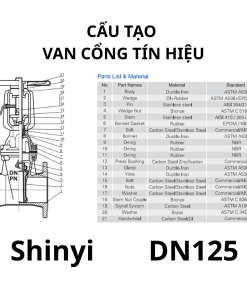 Van cổng tín hiệu ShinYi DN125 8 Van cổng tín hiệu ShinYi DN125