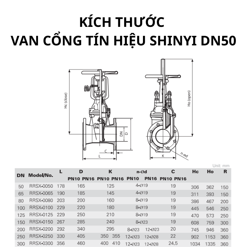 Van cổng tín hiệu ShinYi DN50 13 Van cổng tín hiệu ShinYi DN50